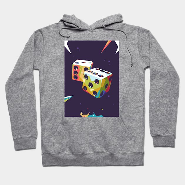 Dice Background Hoodie by Paradox Studio